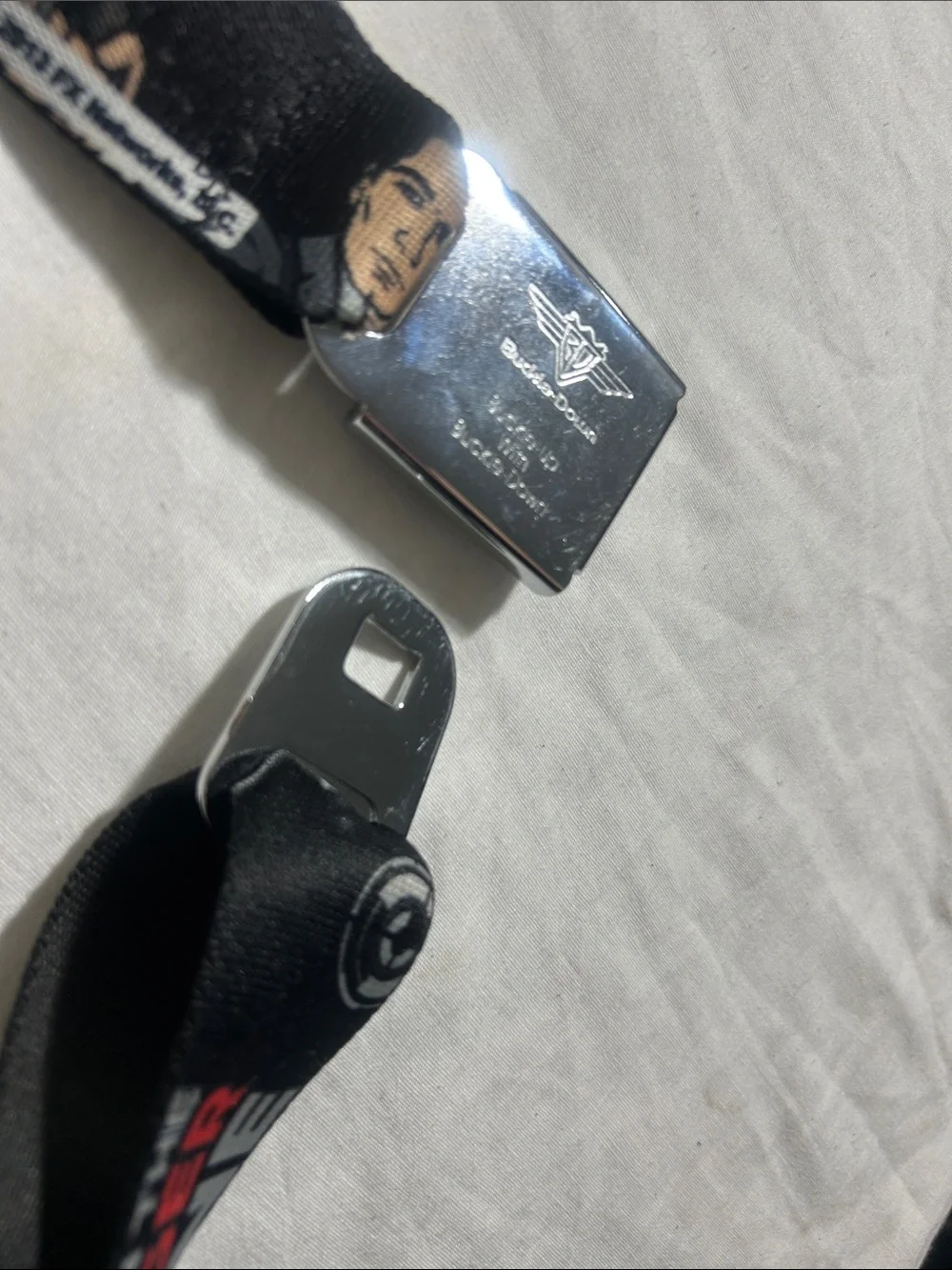 FX Archer Danger Zone Buckle-Down Seatbelt Spy Cartoon RARE VTG